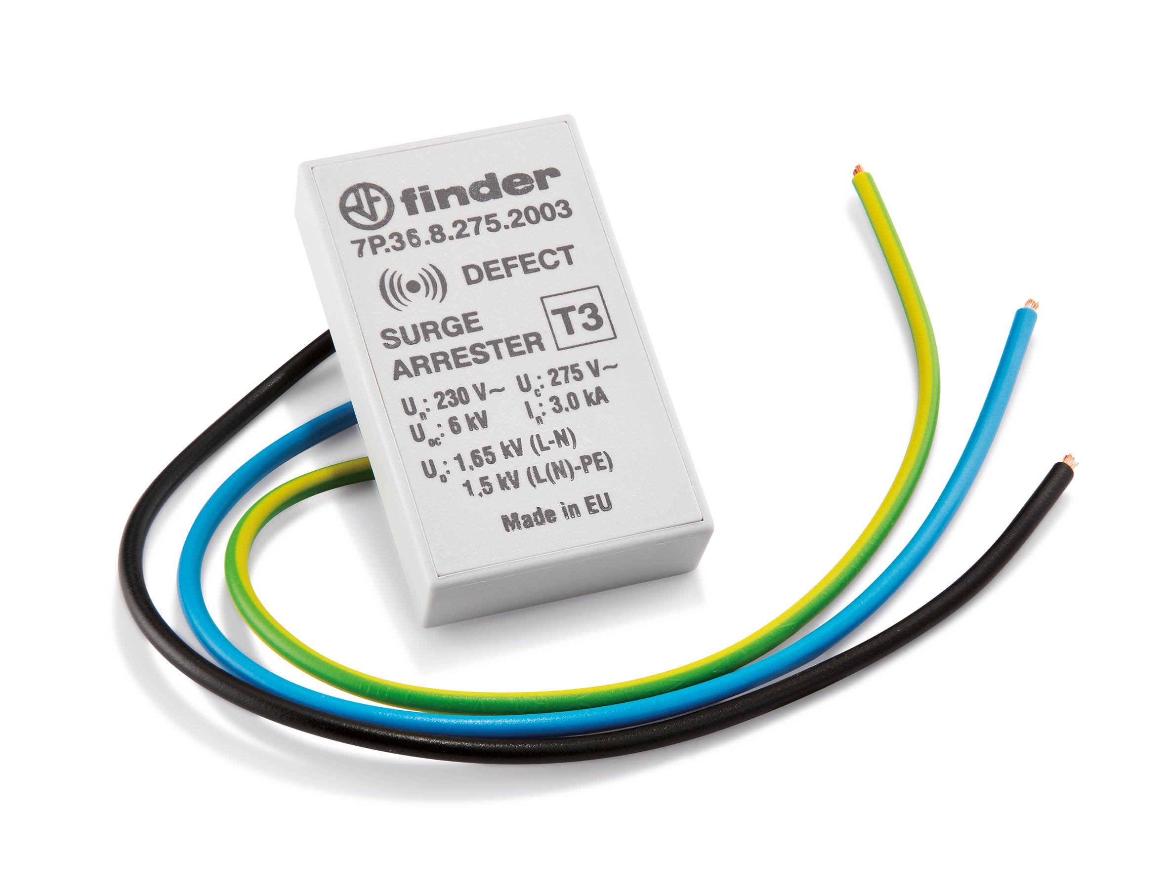 Устройство защиты от импульсных перенапряжений УЗИП для монтажа в коробки, тип 3, степень защиты IP20