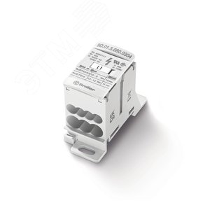 Блок распределительный на DIN-рейку/МП 80А, 3 вх.клеммы 4 вых.клеммы IP10