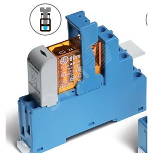 Модуль интерфейсный (сборка 40.61.7.012.0000 + 99.02.9.024.99 + 95.05SPA), электромеханическое реле, 1CO 16A, контакты AgCdO, питание 12В DC (чувствит