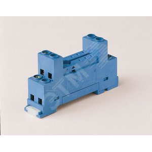 Розетка с винтовыми клеммами (с зажимной клетью) для реле 40.51, 40.52, 40.61, 40.62, в комплекте металлическая клипса 095.71, версия: синий цвет