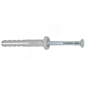 Дюбель-гвоздь 6х40/10 N F цилиндрический бортик, нейлон (100шт)