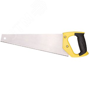 Ножовка по ламинату, мелкий каленый зуб 12 ТPI (шаг 2 мм), заточка, пласт.прорезиненная ручка 400 мм