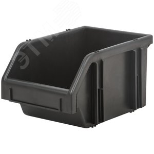 Лоток для крепежа пластиковый черный 125х150х230 мм