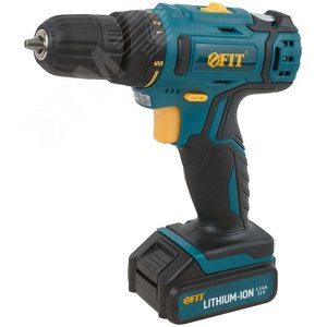 Дрель-Шуруповерт акк. 12.0 В, 0-400/1450 об/мин, 19.0 Нм, 1 (Li-Ion) 1.3 Ач, 1.5 ч., рез. накл., коробка