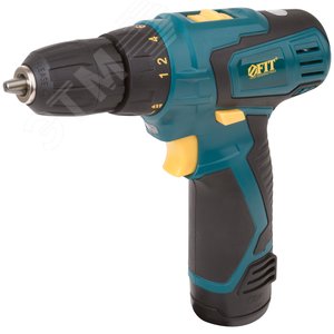 Дрель-Шуруповерт акк. 12.0 В, 0-350/1100 об/мин, 20,0 Нм, 1 (Li-Ion) 1.3 Ач, 1 ч., рез. накл., коробка