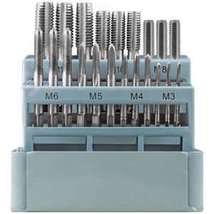 Метчики, легированная сталь Профи 21 шт., металлический кейс