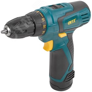 Дрель-Шуруповерт акк. 12.0 В, 0-650 об/мин, 15.0 Нм, 1 (Li-Ion) 1.3 Ач, 1 ч., рез. накл., коробка