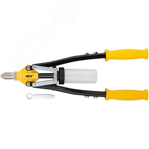 Заклепочник усиленный с длинными ручками, пластиковый контейнер 3.2-6.4 мм (445 мм)