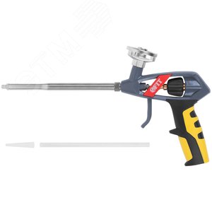 Пистолет для монтажной пены, Профи, усиленный, прорезиненная ручка