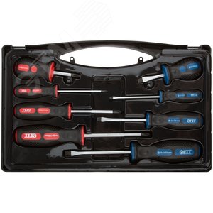 Отвертки ''Универсал'' Профи, CrV сталь, прорезиненные ручки, в чемоданчике, набор 8 шт