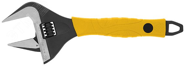 Ключ разводной ''Эталон'', CrV, узкие губки, шкала, экстра увеличенный захват, прорезиненная ручка 150 мм ( 34 мм )