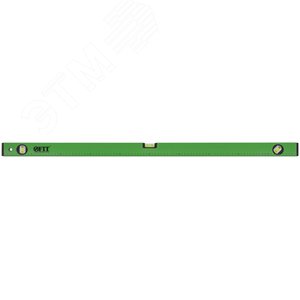 Уровень ''Техно'', 3 глазка, зеленый корпус, фрезерованная рабочая грань, шкала 1000 мм