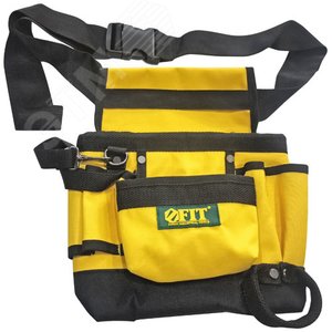 Пояс для инструмента одинарный, полиэстер, 9 отделений, 2 петли для инструмента