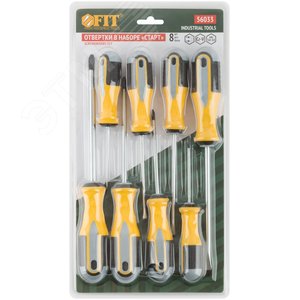 Отвертки ''Старт'' CrV сталь прорезиненные ручки магнитный наконечник набор 8 шт