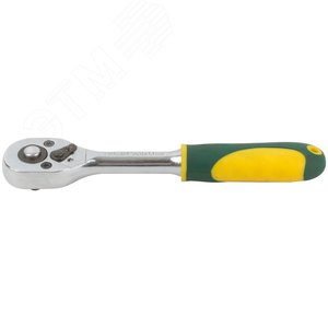 Вороток (трещотка) CrV механизм, пластиковая прорезиненная ручка 1/4'', 24 зубца