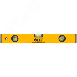 Уровень ''Магнит'', 2 глазка + 1 поворотный, желтый усиленный корпус, магниты, шкала, Профи 400 мм