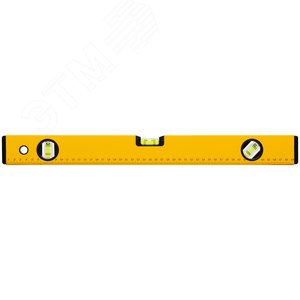 Уровень ''Стайл'', 3 глазка, желтый усиленный корпус, фрезерованная рабочая грань, шкала, Профи 500 мм