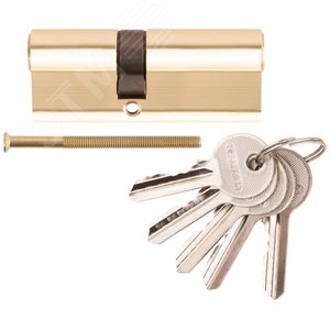 Цилиндровый механизм ''PALLADIUM'' асимметричный, 80 мм, ключ-ключ, латунь