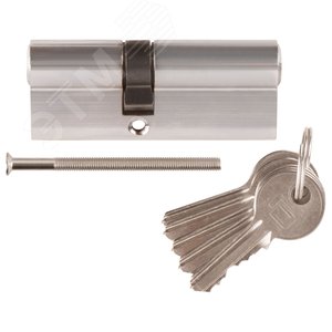 Цилиндровый механизм ''PALLADIUM'' асимметричный, 80 мм, ключ-ключ, хром