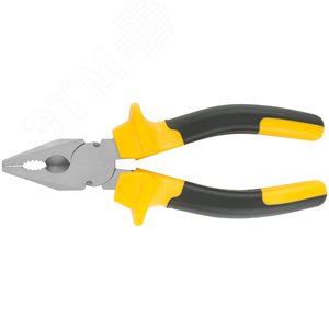 Плоскогубцы комбинированные ''Старт'' черно-желтые прорезиненные ручки, хром-никелевое покрытие 165 мм