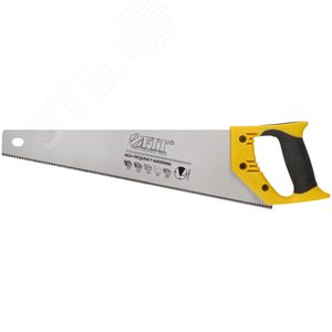Ножовка по дереву, мелкий каленый зуб 13 ТPI, 3D заточка, пласт.прорезиненная ручка, Профи 400 мм