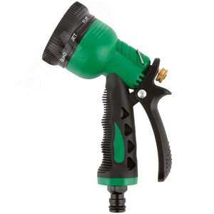 Пистолет для полива, 8 режимов, зеленый 170 мм
