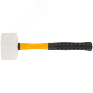 Киянка резиновая белая, фиберглассовая ручка 60 мм (450 гр)