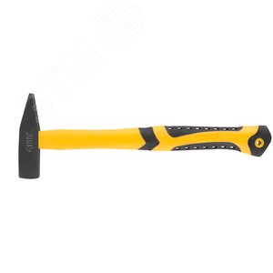 Молоток кованый, фиберглассовая усиленная ручка, антивибрационные накладки, Профи 300 гр.
