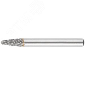 Шарошка карбидная, штифт 6 мм, тип ''L'', коническая закругленная 6х16х61 мм