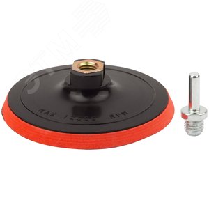 Диск полировочный тканевый, гайка М14 + переходник для дрели, 125х10 мм