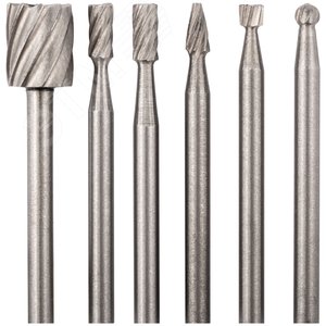 Шарошки-мини стальные по металлу, 6 шт