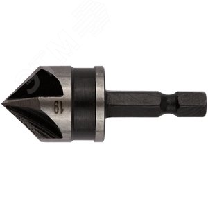 Зенкер конический, легированная сталь, хвостовик под биту, 19 мм