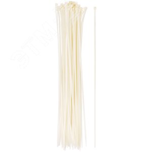 Хомуты нейлоновые, белые для проводов, 50 шт., 400X4