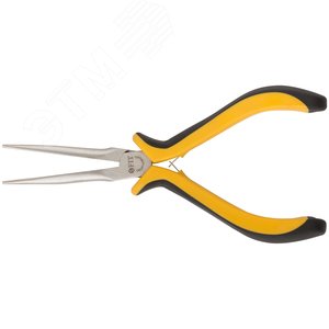 Тонконосы ''мини'' удлиненные Профи, никелированное покрытие, черно-желтые мягкие ручки 150 мм