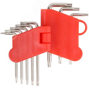 Ключи ''звездочки'' CrV 8 шт Т5-Т20, в пластиковом держателе