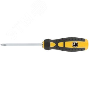 Отвертка с переставным жалом Профи, прямая и Т-обр., CrV сталь, прорезин.ручка, 6х130 мм РН2/SL6