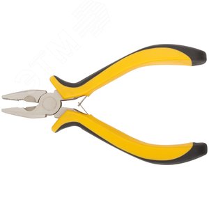 Плоскогубцы комбинированные ''мини'' Профи, никелированное покрытие, черн.-желт.мягк. ручки 125 мм