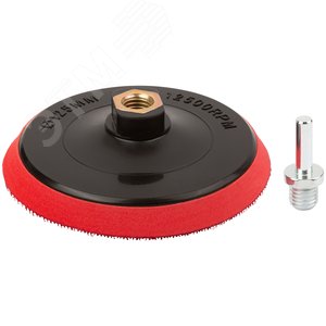 Диск шлифовальный с липучкой, гайка М14 + переходник для дрели, 125x10 мм