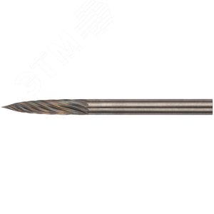 Шарошка карбидная Профи, штифт 3 мм (мини), цилиндрическая с острым наконечником