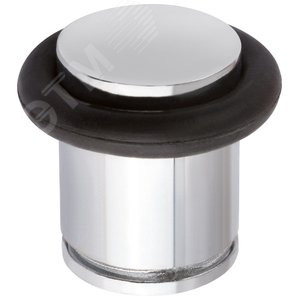 Ограничитель дверной малый с резиновой вставкой (Аллюр 588А-2) хром