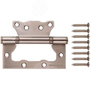 Петля дверная универсальная (без врезки) ''PALLADIUM'' 100 мм старая бронза (2ВВ - 100 АВ)