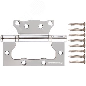 Петля дверная универсальная (без врезки) ''PALLADIUM'' 100 мм хром (2ВВ - 100 СР)