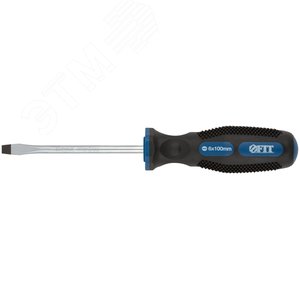 Отвертка ''Универсал'', CrV сталь, прорезиненная ручка, Профи 6х100 мм SL