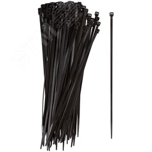 Хомуты нейлоновые 200х3.6мм черные для проводов (100шт)
