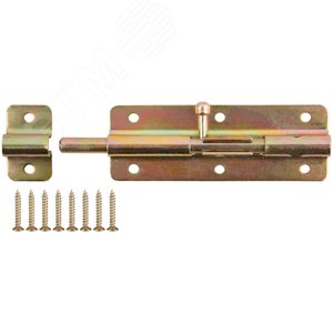 Шпингалет накладной, 120 мм, желтый цинк