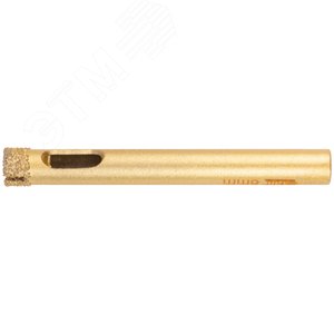 Коронка кольцевая по керамограниту, камню, кафелю и стеклу алмазная, вакуумное спекание 8х65 мм