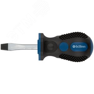 Отвертка ''Универсал'', CrV сталь, прорезиненная ручка, Профи 6х38 мм SL