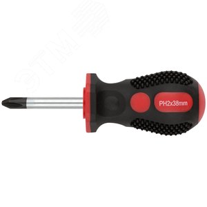 Отвертка ''Универсал'', CrV сталь, прорезиненная ручка, Профи 6х38 мм РН2