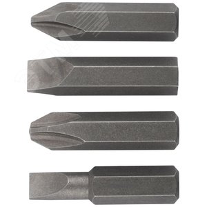 Биты для ударной отвертки CrV набор 4 шт 36 мм