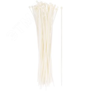 Хомуты нейлоновые, белые для проводов, 50 шт., 250X3